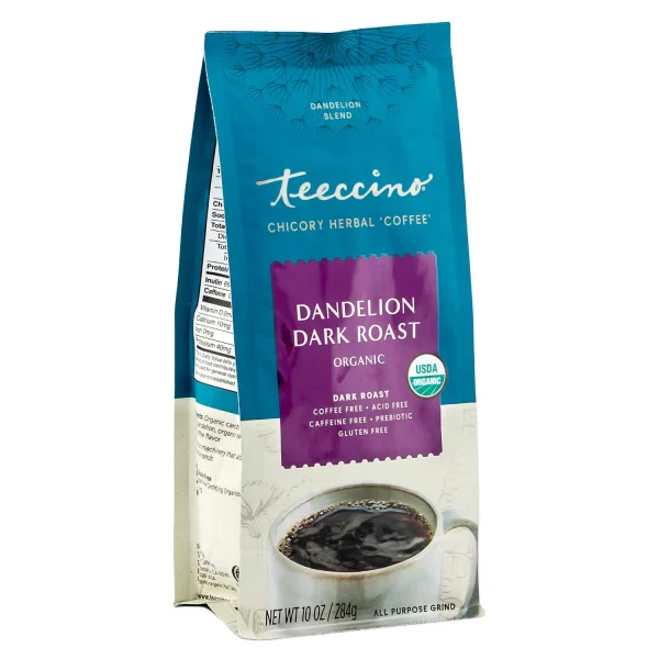 Teeccino DandelionDarkRoast 10ozAPG FrontAngle 41aaf06a 56dc 4213 9d97 62499ba9c988